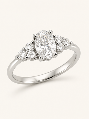 Anillo ovalado con tres laterales por lado · referencia visual RITO